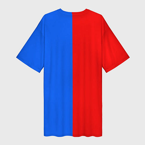 Женская длинная футболка Тхэквондо синий и красный / 3D-принт – фото 2