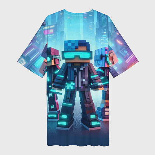Женская длинная футболка Minecraft - fantasy ai art / 3D-принт – фото 2