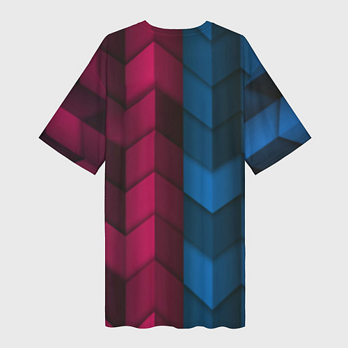 Женская длинная футболка Real Madrid sport uniform / 3D-принт – фото 2