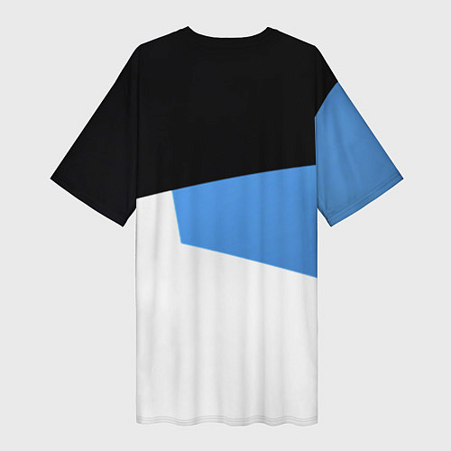 Женская длинная футболка Napoli sport geometry / 3D-принт – фото 2