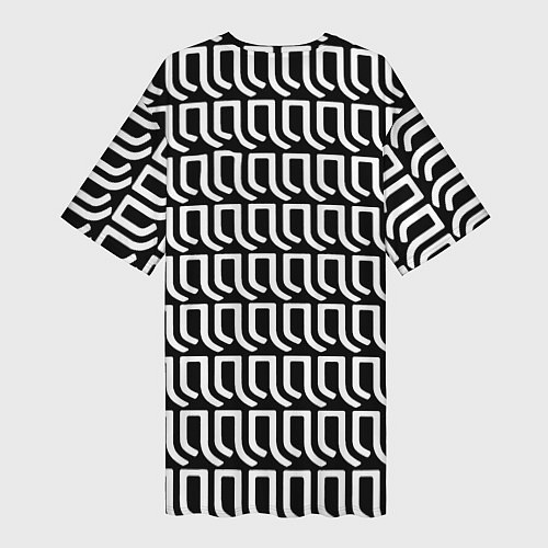 Женская длинная футболка Juventus pattern fc / 3D-принт – фото 2