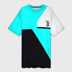 Женская длинная футболка Juventus sport geometry fc