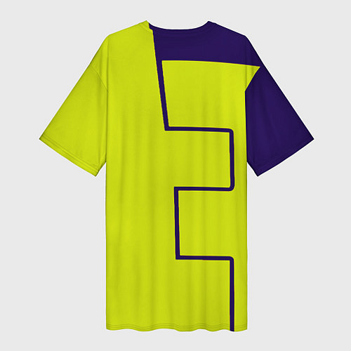Женская длинная футболка Fortnite logo yellow game / 3D-принт – фото 2
