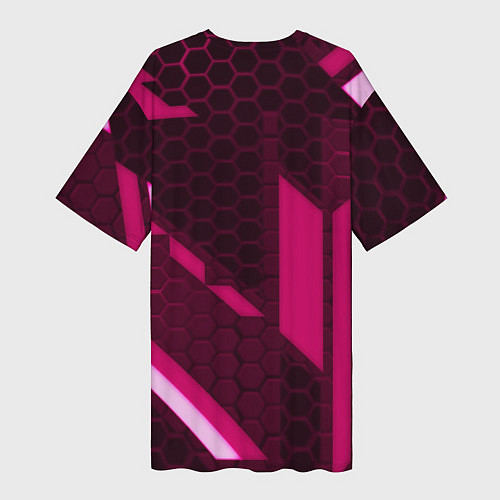 Женская длинная футболка Fortnite броня розовая эпик / 3D-принт – фото 2