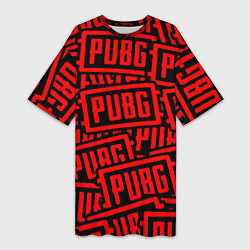 Женская длинная футболка PUBG pattern games