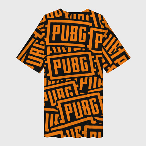 Женская длинная футболка PUBG pattern game / 3D-принт – фото 2