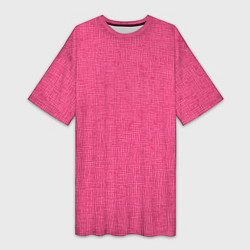 Женская длинная футболка Текстура однотонный розовый Барби