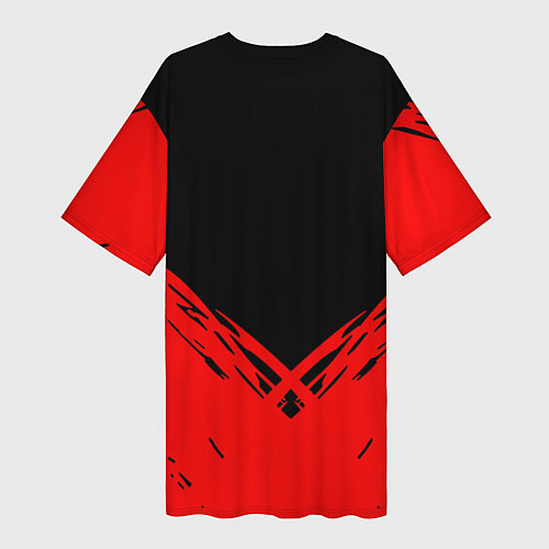 Женская длинная футболка Bloodborne souls краски / 3D-принт – фото 2