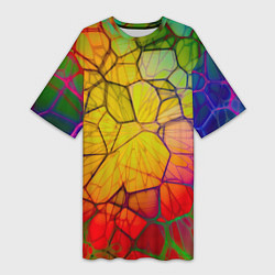 Женская длинная футболка Bright abstraction