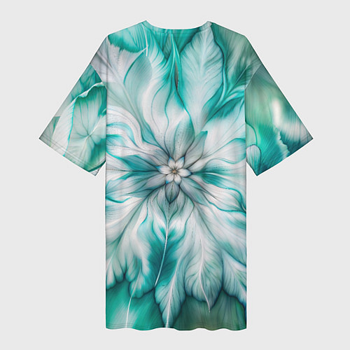 Женская длинная футболка Акварельный цветок Лепестки / 3D-принт – фото 2
