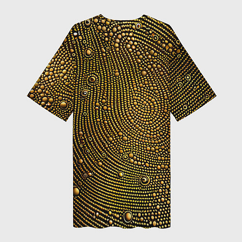 Женская длинная футболка Золотые камушки / 3D-принт – фото 2
