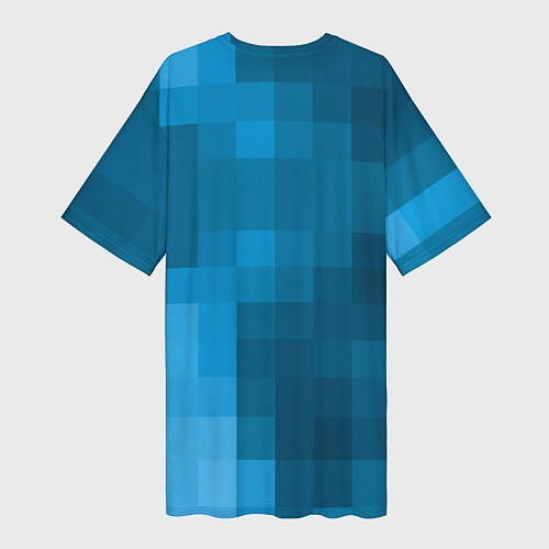 Женская длинная футболка Minecraft water cubes / 3D-принт – фото 2