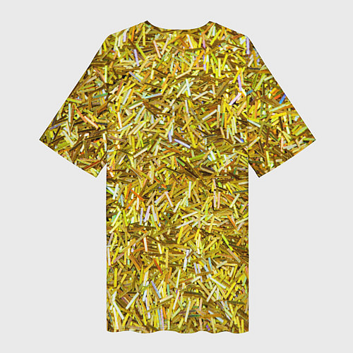 Женская длинная футболка Золотые ленточки / 3D-принт – фото 2