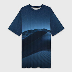 Женская длинная футболка Дюна - звездное небо