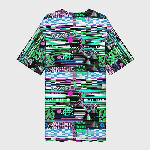 Женская длинная футболка Abstract color pattern / 3D-принт – фото 2