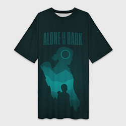 Женская длинная футболка Alone in the dark - Emily