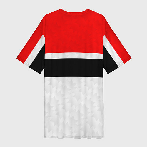 Женская длинная футболка Герб СССР - ретро цвета / 3D-принт – фото 2