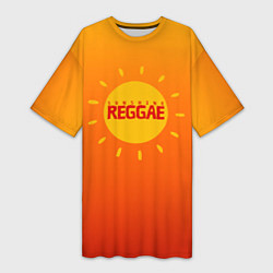 Женская длинная футболка Orange sunshine reggae