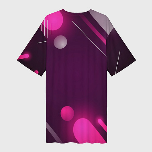 Женская длинная футболка Стильная сова в одежде / 3D-принт – фото 2