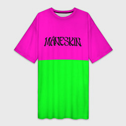 Футболка женская длинная Maneskin rock, цвет: 3D-принт