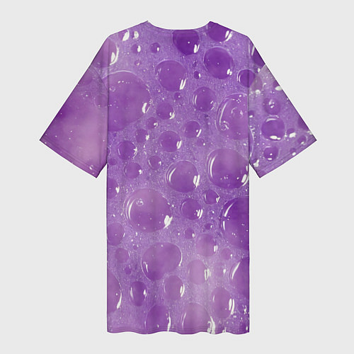 Женская длинная футболка Фиолетовая пена / 3D-принт – фото 2