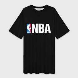 Женская длинная футболка NBA logo sport