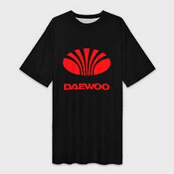 Женская длинная футболка Daewoo red logo