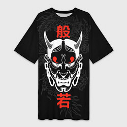 Женская длинная футболка Японский демон Хання