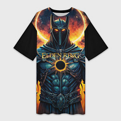 Футболка женская длинная Elden Ring black knight, цвет: 3D-принт
