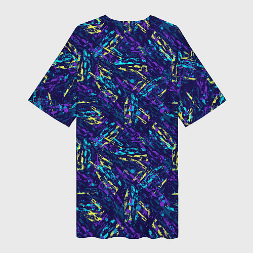 Женская длинная футболка Абстрактный узор с концепцией / 3D-принт – фото 2