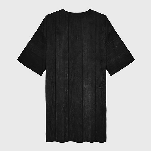 Женская длинная футболка Текстура темного паркета / 3D-принт – фото 2