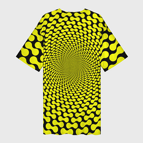 Женская длинная футболка Ядовитая геометрическая иллюзия / 3D-принт – фото 2