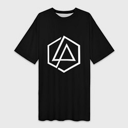 Женская длинная футболка Linkin park logo white