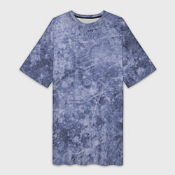 Женская длинная футболка Абстракция - синий лёд