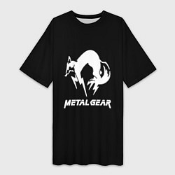 Футболка женская длинная Metal gear logo, цвет: 3D-принт