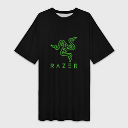 Женская длинная футболка Razer logo brend