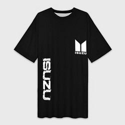 Женская длинная футболка Isuzu logo white