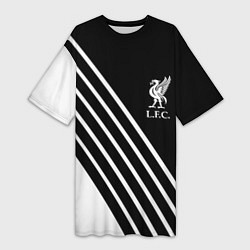 Футболка женская длинная Liverpool sport fc geometry, цвет: 3D-принт