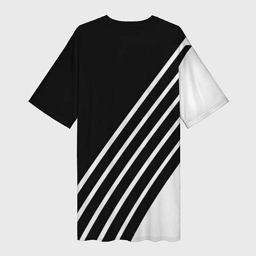 Женская длинная футболка Liverpool sport fc geometry / 3D-принт – фото 2