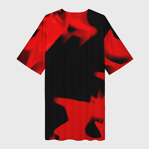 Женская длинная футболка Ведьмак лого огонь / 3D-принт – фото 2