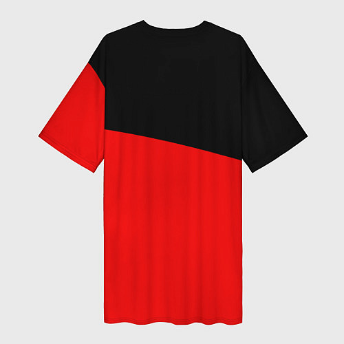 Женская длинная футболка Roblox geometry red / 3D-принт – фото 2