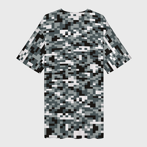 Женская длинная футболка Камуфляжные пиксели текстура / 3D-принт – фото 2