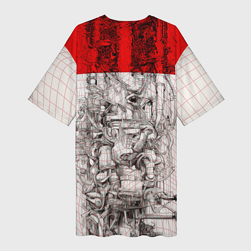 Женская длинная футболка Футуристичная женщина-андроид / 3D-принт – фото 2