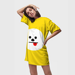 Футболка женская длинная BT21 - Chimmy, цвет: 3D-принт — фото 2