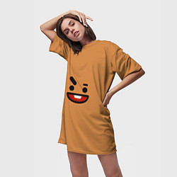 Футболка женская длинная BT21 Shooky, цвет: 3D-принт — фото 2
