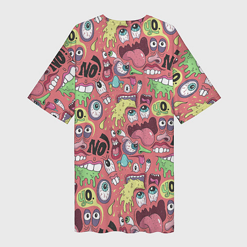 Женская длинная футболка Монстры ой ой нет / 3D-принт – фото 2