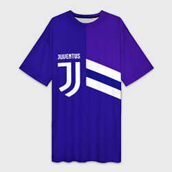 Женская длинная футболка Juventus sport geometry line