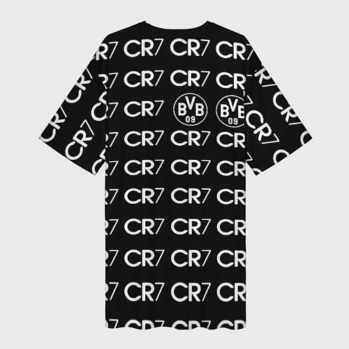 Женская длинная футболка Borussia sport logo / 3D-принт – фото 2