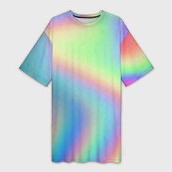 Женская длинная футболка Бензиновый градиент