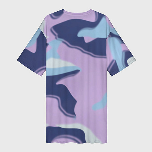 Женская длинная футболка Fortnite camo steel / 3D-принт – фото 2